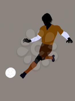 Royalty Free Clipart Image of a Soccer Player