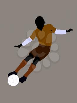 Royalty Free Clipart Image of a Soccer Player