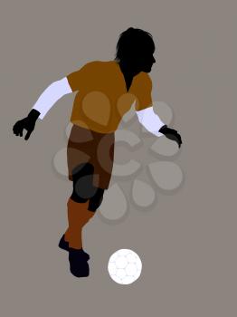 Royalty Free Clipart Image of a Soccer Player