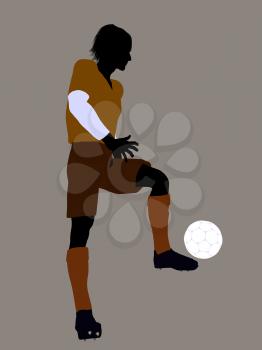 Royalty Free Clipart Image of a Soccer Player