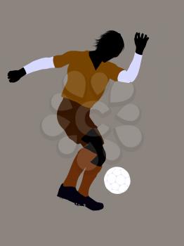 Royalty Free Clipart Image of a Soccer Player