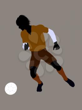 Royalty Free Clipart Image of a Soccer Player