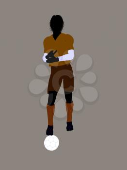 Royalty Free Clipart Image of a Soccer Player