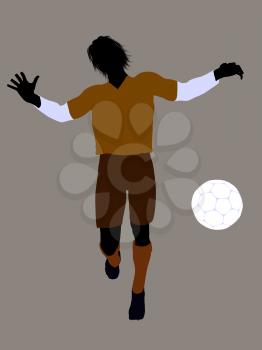 Royalty Free Clipart Image of a Soccer Player