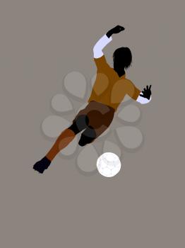 Royalty Free Clipart Image of a Soccer Player