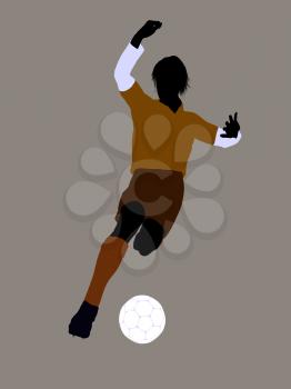 Royalty Free Clipart Image of a Soccer Player