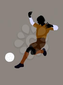 Royalty Free Clipart Image of a Soccer Player