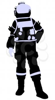 Royalty Free Clipart Image of an Astronaut