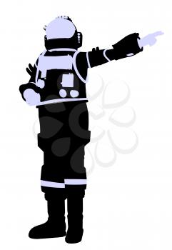 Royalty Free Clipart Image of an Astronaut