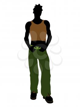 Royalty Free Clipart Image of a Casual Guy