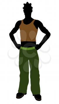 Royalty Free Clipart Image of a Casual Guy