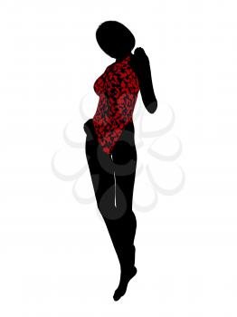 Royalty Free Clipart Image of a Woman in a Swimsuit