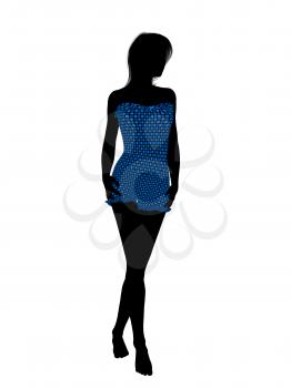 Royalty Free Clipart Image of a Woman in a Swimsuit