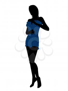 Royalty Free Clipart Image of a Woman in a Swimsuit