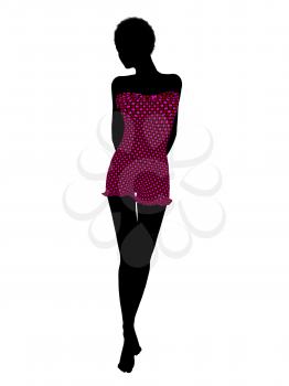 Royalty Free Clipart Image of a Woman in a Swimsuit