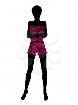 Royalty Free Clipart Image of a Woman in a Swimsuit