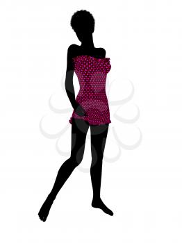 Royalty Free Clipart Image of a Woman in a Swimsuit