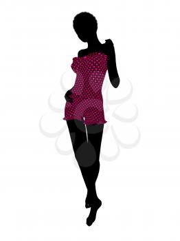 Royalty Free Clipart Image of a Woman in a Swimsuit