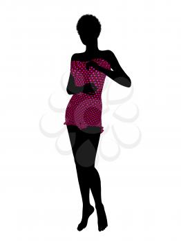 Royalty Free Clipart Image of a Woman in a Swimsuit