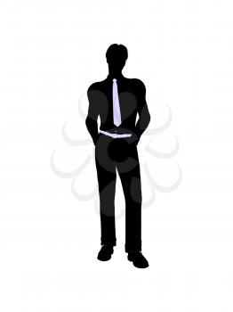 Royalty Free Clipart Image of a Guy in a Tie