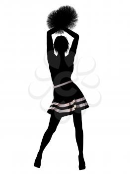 Royalty Free Clipart Image of a Cheerleader