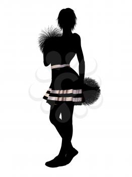 Royalty Free Clipart Image of a Cheerleader