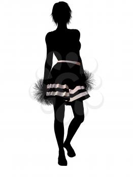 Royalty Free Clipart Image of a Cheerleader