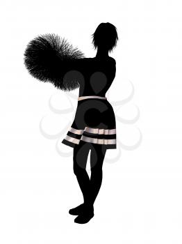 Royalty Free Clipart Image of a Cheerleader