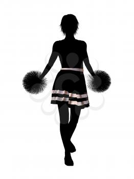 Royalty Free Clipart Image of a Cheerleader