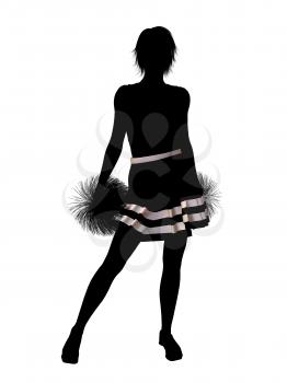 Royalty Free Clipart Image of a Cheerleader