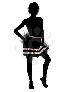 Royalty Free Clipart Image of a Cheerleader