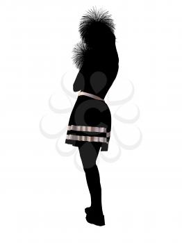 Royalty Free Clipart Image of a Cheerleader