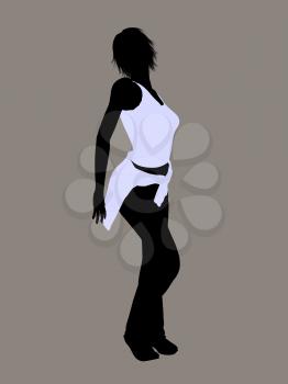 Royalty Free Clipart Image of a Casually Dressed Woman