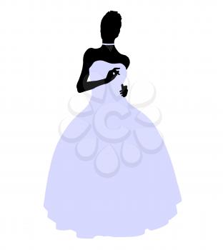 Royalty Free Clipart Image of a Bride