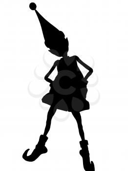 Royalty Free Clipart Image of a Christmas Elf