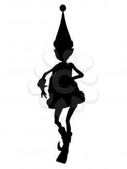 Royalty Free Clipart Image of a Christmas Elf