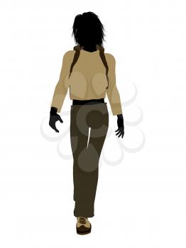 Royalty Free Clipart Image of a Hiker