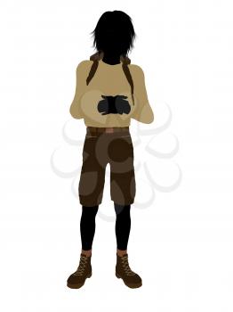 Royalty Free Clipart Image of a Backpacker