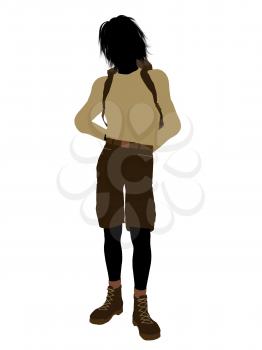 Royalty Free Clipart Image of a Backpacker