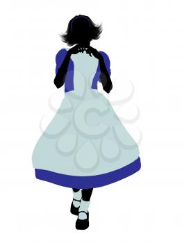 Royalty Free Clipart Image of Alice in Wonderland