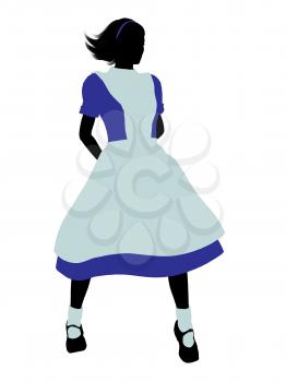 Royalty Free Clipart Image of Alice in Wonderland