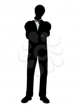 Royalty Free Clipart Image of a Man in a Tux