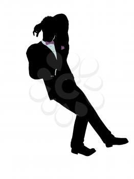 Royalty Free Clipart Image of a Man in a Tux