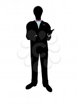 Royalty Free Clipart Image of a Man in a Tux