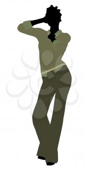 Royalty Free Clipart Image of a Female Silhouette