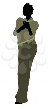 Royalty Free Clipart Image of a Female Silhouette