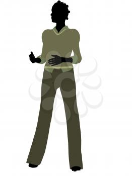 Royalty Free Clipart Image of a Female Silhouette