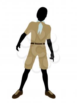 Royalty Free Clipart Image of a Boy Scout