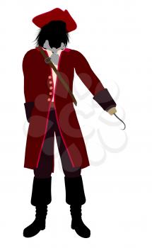 Royalty Free Clipart Image of a Pirate With a Hook Hand