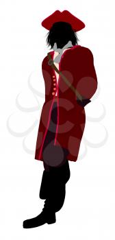 Royalty Free Clipart Image of a Pirate With a Hook Hand